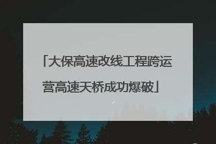 大保高速改线工程跨运营高速天桥成功爆破
